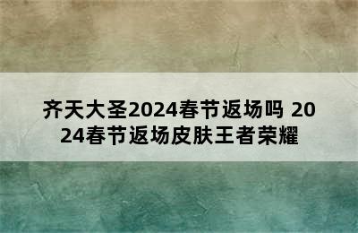 齐天大圣2024春节返场吗 2024春节返场皮肤王者荣耀